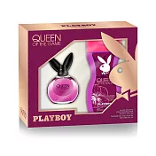 PLAYBOY 國王皇後兔女郎經典淡香水禮盒 (淡香水 40ml/沐浴膠250ml)-代理商公司貨