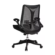 IDEA-C型曲線透氣網布電腦椅 黑色