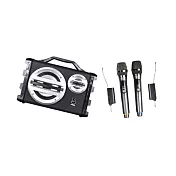 【ifive】暗黑版歌唱班隨身卡拉OK音響 if-SK055(無線麥克風組合)  經典黑