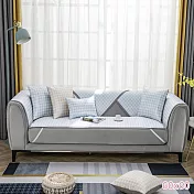 【巴芙洛】冰絲涼感涼夏沙發墊一人坐墊60x60cm 藍色1人(千烏格沙發墊)