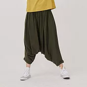 好我 Tommy寬腰帶梯形寬褲 FREE 墨綠