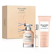 Abercrombie & Fitch 真我女性淡香精禮盒(淡香精100ml+小香15ml+身體乳200ml)