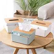 CS22 多功能日式簡約木紋蓋紙巾盒/衛生紙盒2色(2入組) 白色