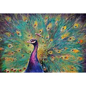 【玲廊滿藝】盧來全-祥雀開屏80x59x4.5cm