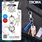 德國TROIKA金屬磁性PLUS&MINUS加減法鑰匙圈KR21-12(2個鑰匙環;+-雙向可拆開單獨使用) 金屬銀 金屬銀