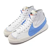 Nike 休閒鞋 Blazer Mid 77 Jumbo 白藍 粗勾勾 男女鞋 OW風格 DD3111-103