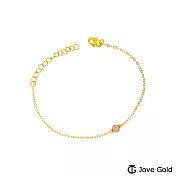 JoveGold漾金飾 簡單黃金手鍊-玫瑰色