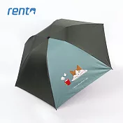 【rento】日式超輕黑膠蝴蝶傘 貓咪日記(喝茶篇)
