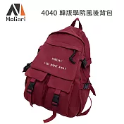 MaGari 4040 韓版學院風後揹包(公司貨) 紅色