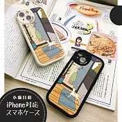【Timo】iPhone 13 6.1吋 專用 小貓日和 仿小羊皮手機防摔保護殼 米色