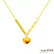 J’code真愛密碼金飾 可愛女人硬金項鍊