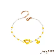 J’code真愛密碼金飾 財富順心硬金/天然珍珠手鍊