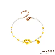 J’code真愛密碼金飾 平安順心硬金/天然珍珠手鍊