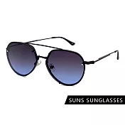 【SUNS】時尚飛行員墨鏡 潮流時尚墨鏡 超輕量男女適用 檢驗合格 抗UV400  漸層藍