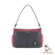 B.S.D.S冰山袋鼠 - 玩色主義 - 雙色可拆式多層斜肩包【9011-RG】 酒紅灰