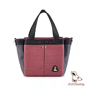 B.S.D.S冰山袋鼠 - 玩色主義 - 雙色輕量多層購物包【9012-RG】 酒紅灰