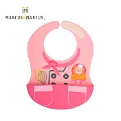 【MARCUS＆MARCUS】大口袋寬版矽膠立體圍兜-小廚師(粉)