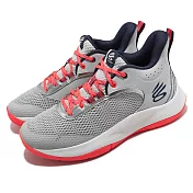 Under Armour 籃球鞋 3Z6 男款 灰 螢光 桃紅 Curry 子系列 UA 防撕裂 3025090101