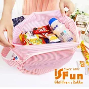 【iSFun】環保摺疊*防水輕便購物袋 紅條紋