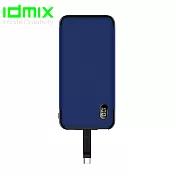 idmix 自帶線(Type C) P10C 行動電源 藍