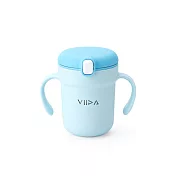 VIIDA Soufflé 吸管型抗菌不鏽鋼學習杯 寶貝藍