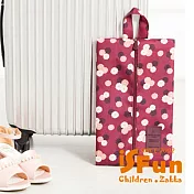【iSFun】防水尼龍＊可掛輕便手提鞋袋 嫣紅花朵