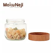【MokuNeji】日本製高質感櫸木玻璃製儲物罐 420ml(簡約優雅瓶身)