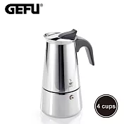 【GEFU】德國品牌不鏽鋼濃縮咖啡壺/摩卡壺(4杯)(原廠總代理)
