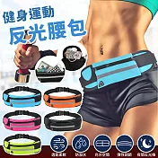 【EZlife】戶外運動反光水壺腰包 綠色