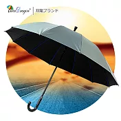 【雙龍牌】大真好黑膠無敵傘 防風防曬自動直立傘晴雨傘A0397 岩石灰