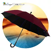 【雙龍牌】大真好黑膠無敵傘 防風防曬自動直立傘晴雨傘A0397 良品紅