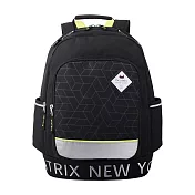 美國 BEATRIX NEW YORK 美式休閒國小防潑水護脊透氣書包 (120-150cm)  幾何黑