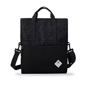 美國BEATRIX NEW YORK 美式休閒國小防潑水兩用折疊補習袋- 幾何黑