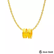 JoveGold漾金飾 流行本色硬金墜子-小 送白鋼項鍊
