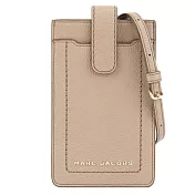 MARC JACOBS 素面皮革手機斜揹包 卡其