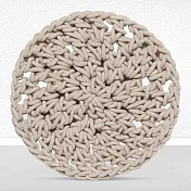 《danica》Heirloom圓形鉤針編織隔熱墊 | 桌墊 鍋墊 餐墊 耐熱墊 杯墊 - 米灰