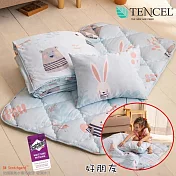 DF童趣館 - 台灣製TENCEL天絲兒童涼被睡墊睡袋三件組 - 多款可選 好朋友