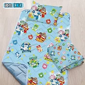 DF童趣館 - 正版授權卡通夏季兒童三合一睡墊組-多款可選 波力(藍)