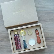 HAPPYMT火漆封蠟入門超值組-祝福語款 For You套裝-紅色蠟粒