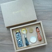 HAPPYMT火漆封蠟入門超值組-祝福語款 For You套裝-銀色蠟粒