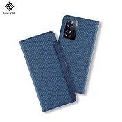 CASE SHOP OPPO A57(4G) 2022側掀站立式皮套- 藍
