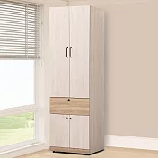 Homelike 喜家居2尺一抽四門衣櫃(二色)(2233) 梧桐拼色