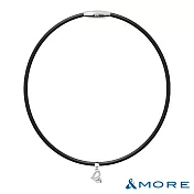 &MORE愛迪莫 鈦鍺健康項鍊 Mega Power Shining- S 黑色