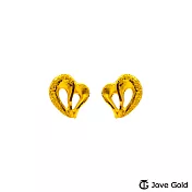 JoveGold漾金飾 愛很簡單黃金耳環