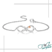 【伊飾童話】浪漫八字*韓風玫瑰交錯白銀手鍊