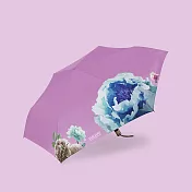 【雙龍牌】ELEGANT驅黑淨白自動傘_水彩花卉防曬黑膠晴雨傘B7044 粉紫