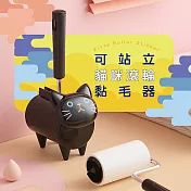可站立貓咪滾輪黏毛器(1入) 黑貓