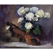 【玲廊滿藝】賴貞吟-Floral Zen XLVIII(拈花系列48)45.5x53.0cm