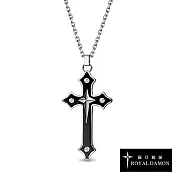 Royal Damon羅亞戴蒙 黑騎士 項鍊 NK889