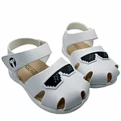 台灣製眼鏡造型學步涼鞋-黑色 (K061-2) 男童鞋 台灣製童鞋 學步鞋 兒童涼鞋 防滑包頭